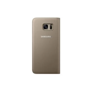 image of Samsung EF-CG935PFEGWW Galaxy S7 edge S View Cover in Gold