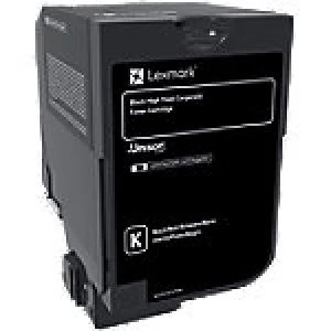 image of Lexmark 74C2HKE Black Laser Toner Ink Cartridge