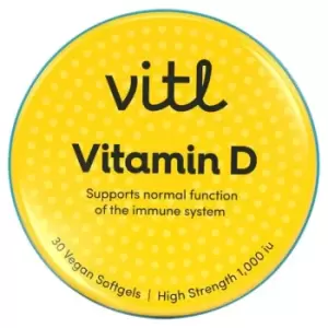 Image of Vitl Vitamin D Vegan Soft Gel Capsules