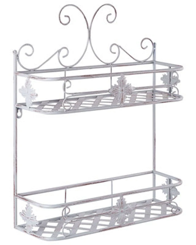 Image of Beliani Retro Wall Shelf Marayes Metal Grey