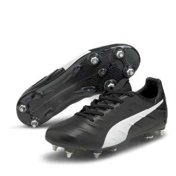 Puma King Platinum SG Football Boots - Black/White