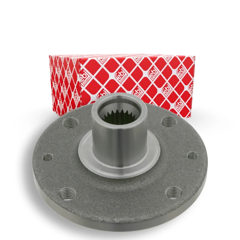 Image of FEBI BILSTEIN 09321 Wheel Hub Front Axle, without wheel bearing Wheel Hub (653)