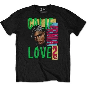 image of Tupac - California Love Mens X-Large T-Shirt - Black