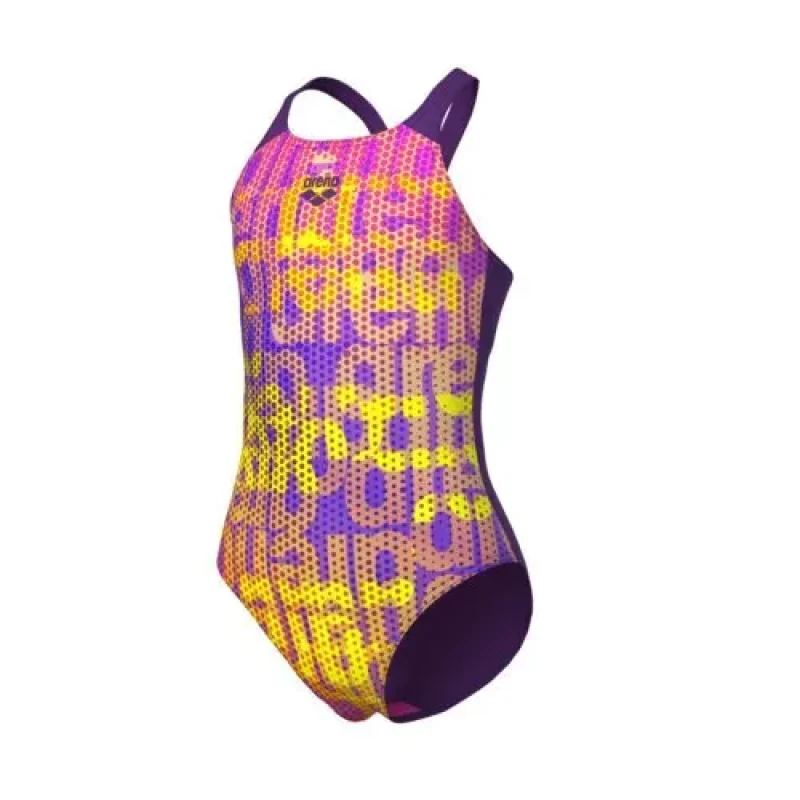 Image of One Piece swimsuit for girls Arena V Back Violet Female 12/13 ans