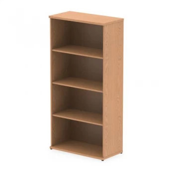 Image of Trexus Office High Bookcase 800x400x1600mm 3 Shelves Oak Ref I000759