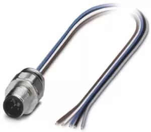 Phoenix Contact 1671124 Sensor Cord, 5P, M12 Plug-Free End, 0.5M