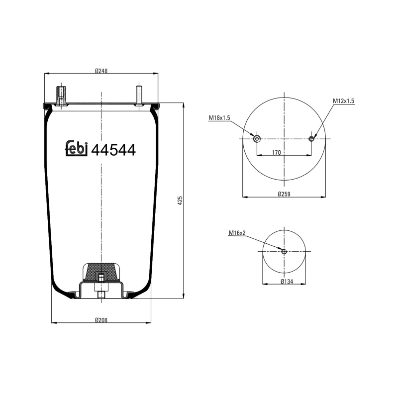 Image of FEBI BILSTEIN 44544 Boot, air suspension Boot,air suspension (324)