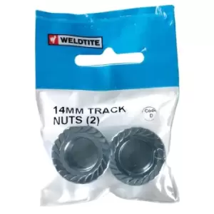 image of Weldtite Bike Bits Track Nuts 14mm x2