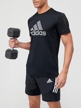 Image of adidas Aero Warrior T-Shirt - Black, Size S, Men
