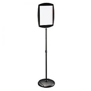 Image of Bi-Office Rectangular Magnetic Drywipe Floor Sign Horizontal
