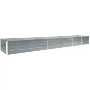 image of Garden Raised Bed Galvanised Steel 480x80x45cm Grey Vidaxl Grey