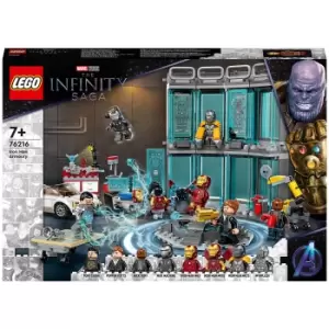 image of LEGO Marvel Iron Man Armory Avengers Buildable Toy (76216)