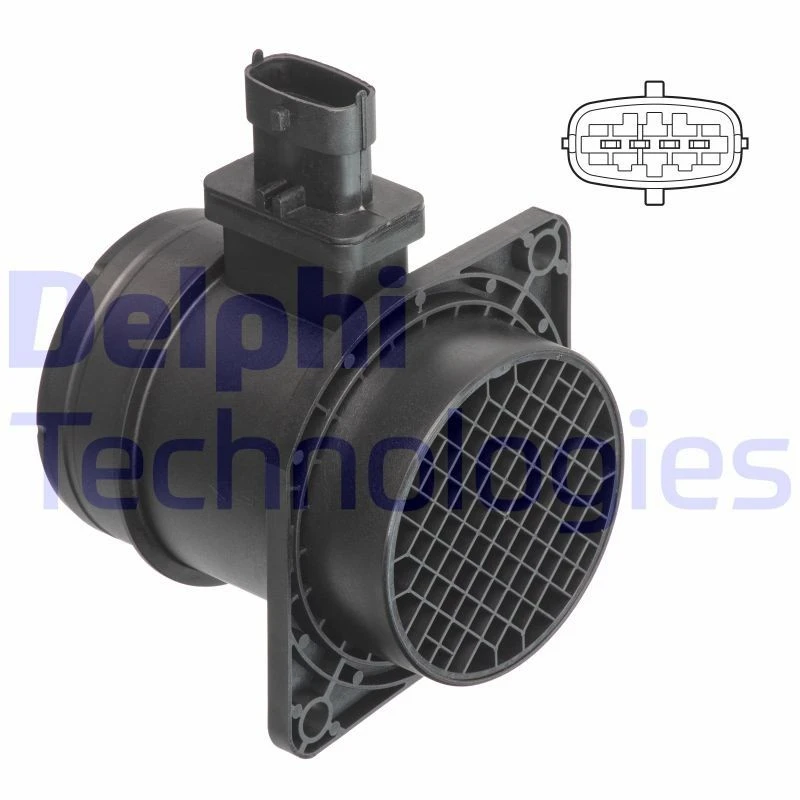 Image of DELPHI Mass air flow sensor DELPHI AF10722-12B1