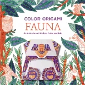 Image of color origami fauna 60 animals and birds to color and fold
