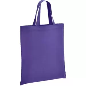 image of Brand Lab Cotton Short Handle Shopper Bag (One Size) (Purple)