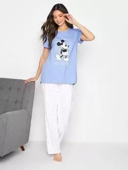 image of Long Tall Sally Mickey Mouse Wide Leg Pj Set - Blue Size 14-16, Women