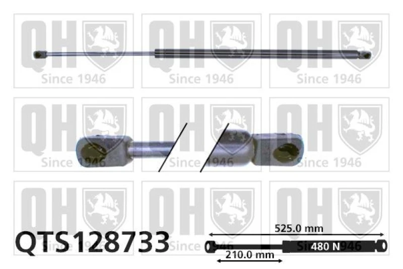 Image of QUINTON HAZELL Bonnet strut QUINTON HAZELL QTS128733