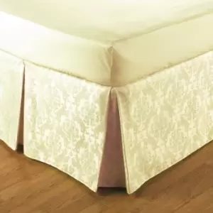 Image of Belledorm Easy Fit Damask Platform Valance (Double) (Cream)