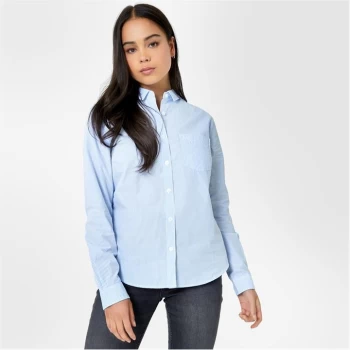 image of Jack Wills Prewitt Classic Poplin Shirt - Blue Stripe