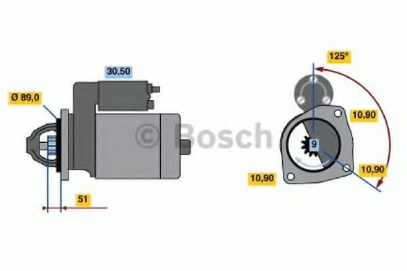 Image of Starter motor Bosch 0 986 017 240