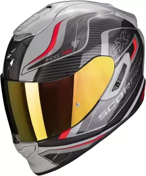 Image of Scorpion EXO 1400 Air Attune Helmet, black-grey-red, Size 2XL, black-grey-red, Size 2XL