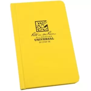 image of Rite in the Rain Universal Fabrikoid, Side Bound Book, 4&frac14; x 6&frac34;" (80 Sheets) White / Yellow