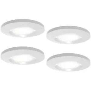 image of 4lite 6000K Multi-Bezel IP65 LED Dimmable Fire-Rated Downlight - Pack of 4