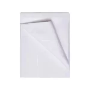 Image of Belledorm Premium Blend 500 Thread Count Cotton Rich Sateen Flat Sheet, White, Single