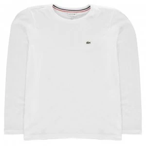 Image of Lacoste Junior Boys Basic Long Sleeve T Shirt - White