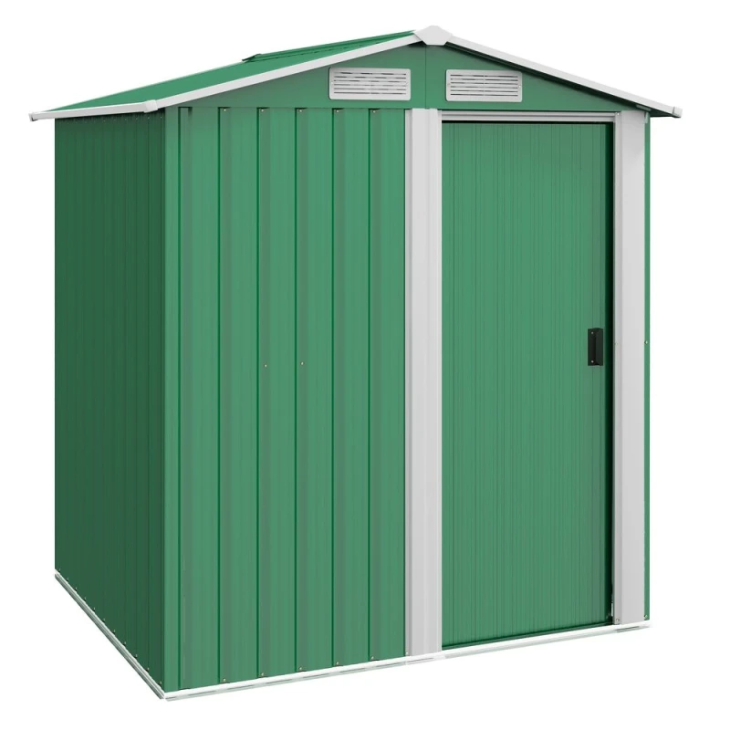 Image of Outsunny 5x4.3ft Outdoor Metal Storage Shed, Green 845-291V01GN
