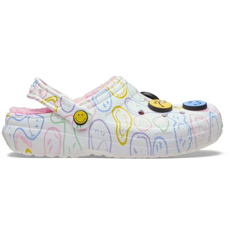 Image of Crocs Unisex SmileyWorld Classic Lined Clogs Multi M10