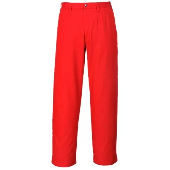 image of Portwest BZ30RETXL - sz XL Bizweld Trousers - Red