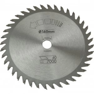 image of Black and Decker Piranha TCT Fine Cross Cutting Circular Saw Blade 160mm 40T 16mm