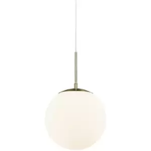 Image of Nordlux Grant 25cm Globe Pendant Ceiling Light Brass, E27