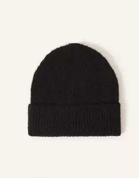 image of Accessorize Soho Knit Beanie Hat Black