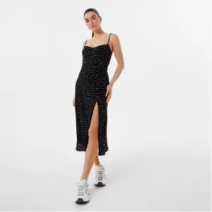 image of Jack Wills Split Midi Dress - Black