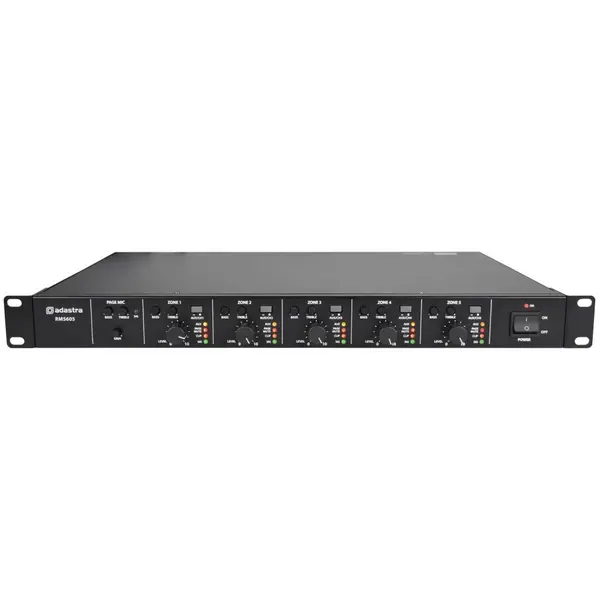 Image of Adastra Adastra RMS605 Multi Channel Salve Amplifier 100V - 5 x 60W Outputs AVS-220115