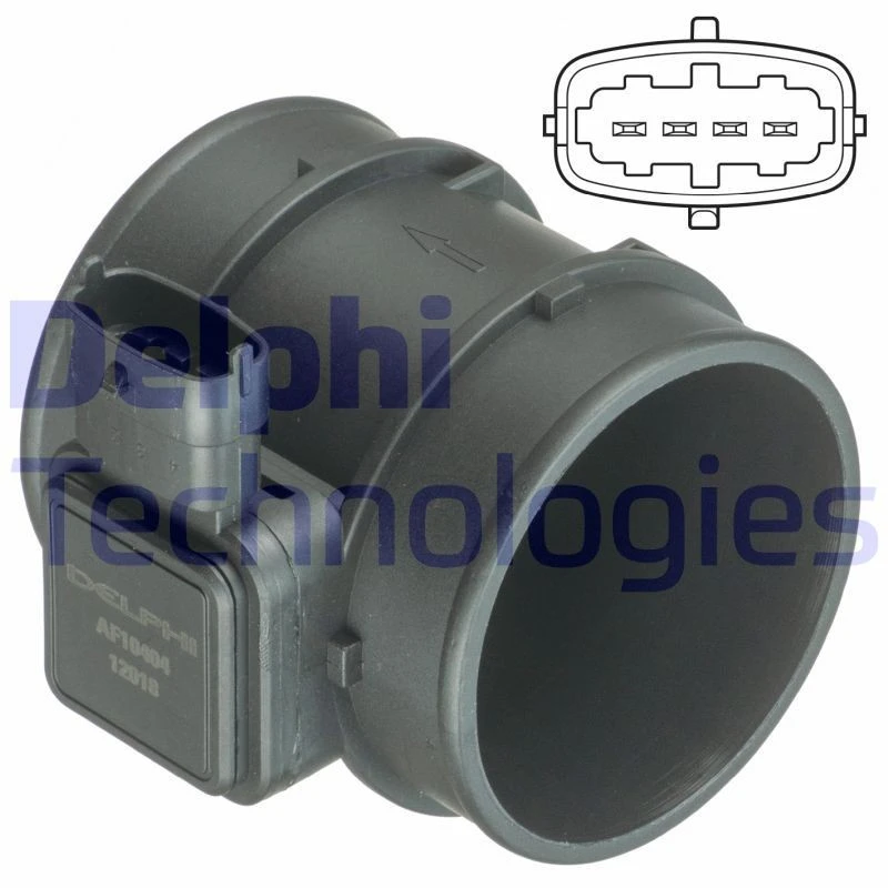 Image of DELPHI Mass air flow sensor DELPHI AF10404-12B1