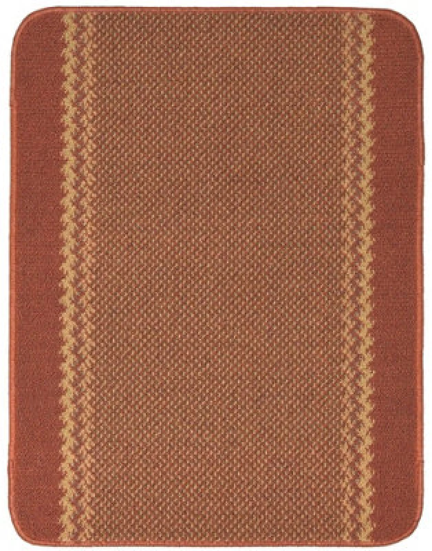 Image of The Rugs Washable Designer Rugs & Mats Lined Bordered Design In Terra 116T