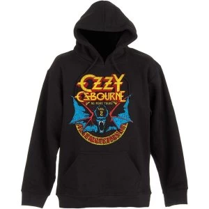 image of Ozzy Osbourne - Bat Circle Mens Large Pullover Hoodie - Black