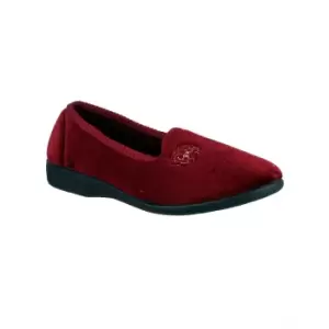 image of Mirak Simone Ladies Slipper / Womens Slippers (7 UK) (Burgundy)