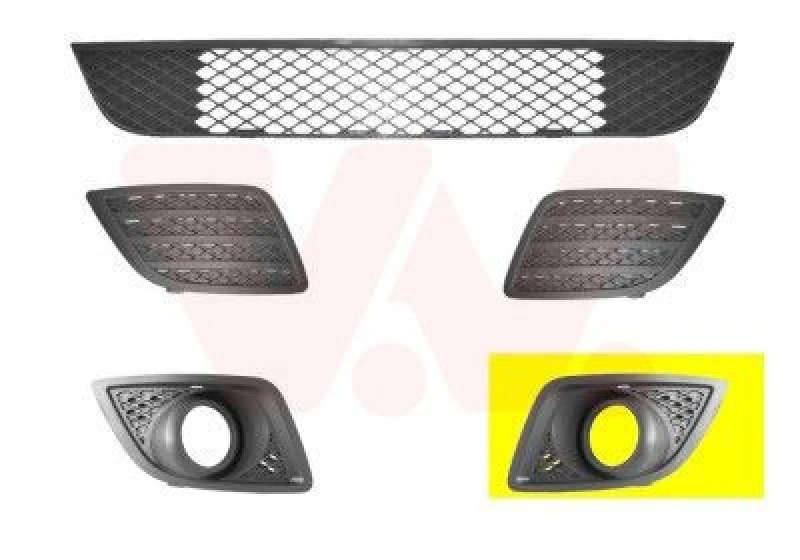 Image of VAN WEZEL Bumper grill VAN WEZEL 1806593
