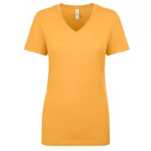 Image of Next Level Womens/Ladies Ideal V-Neck T-Shirt (L) (Antique Gold)