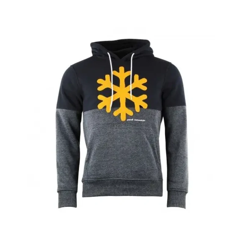 Image of Peak Mountain Hoodie fleece Peak Mountain Carlo Noir Male M CARLO/XH/NOIR-GRIS NUIT CHINE