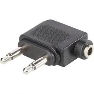 image of Jack Audiophono Y adapter 1x Jack socket 3.5mm 2x Jack socket 3.5 mm