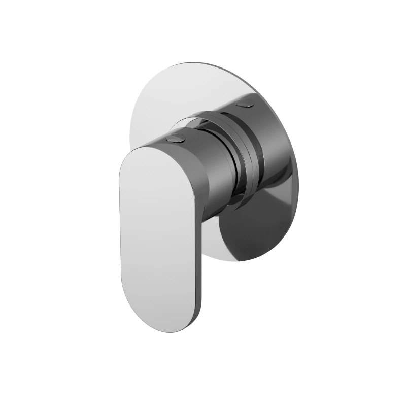 Image of Balterley Current Round Concealed Stop Tap - Thermostatic Shower Control, Chrome in Silver Silver Unisex