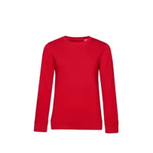 image of B&C Womens/Ladies Organic Sweatshirt (M) (Red)