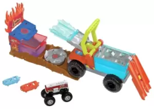 Image of Hot Wheels Monster Trucks: Colour Shifters 5Alarm Rescue Set