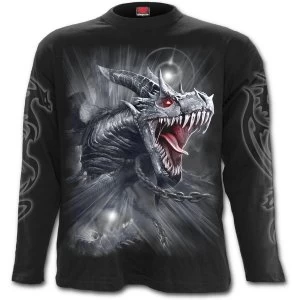 image of Dragons Cry Mens Large Longsleeve T-Shirt - Black