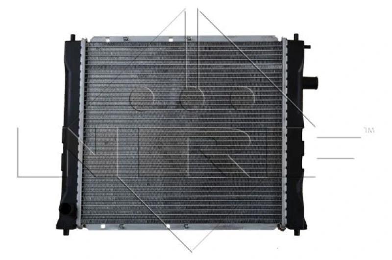 Image of NRF 58107 Engine radiator Brazed cooling fins, Aluminium, with mounting parts Aluminium Radiator,engine cooling (470)